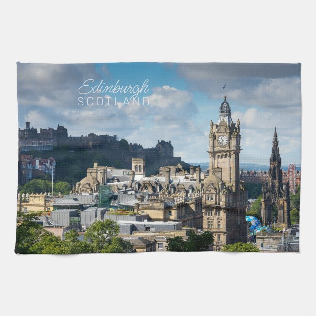 Paño De Cocina Personalizado Texto Edimburgo Escocia (Horizontal)