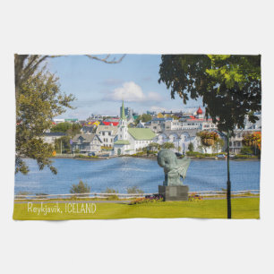 Paño De Cocina Personalizado Texto Reykjavik, Islandia
