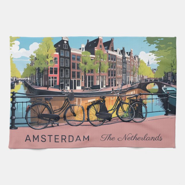 Paño De Cocina Personalizado Textos Ámsterdam (Horizontal)