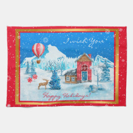 Paño De Cocina Personalizar de paisajes de nieve