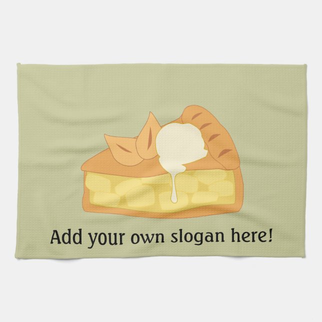 Paño De Cocina Personalizar este gráfico de Apple Pie Slice (Horizontal)