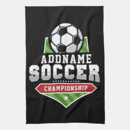 Paño De Cocina Personalizar jugador de fútbol ADD TEXT Varsity Te