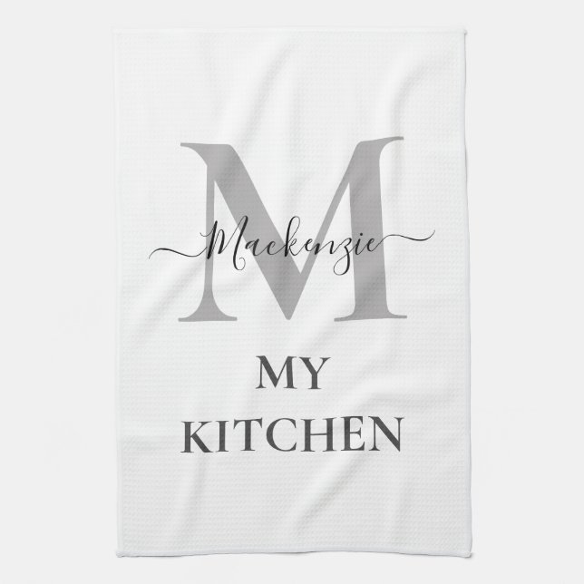 Paño De Cocina Personalizar Monograma Nombre inicial Mi oferta de (Vertical)