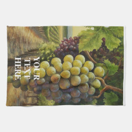 Paño De Cocina Personalizar palabras de cambio uvas frescas viñed