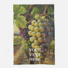 Paño De Cocina Personalizar palabras de cambio uvas frescas viñed