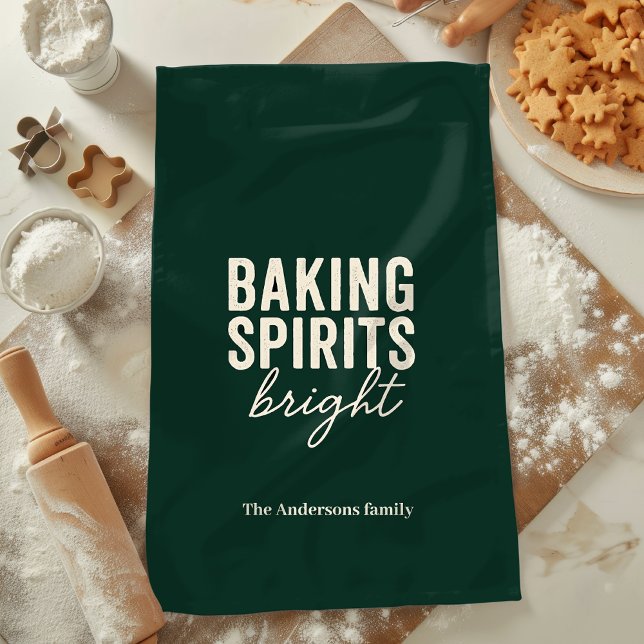 Paño De Cocina Personalized “Baking Through the Snow” Christmas (Subido por el creador)