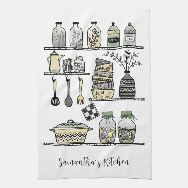 Paño De Cocina Personalized Boho Chic Modern Farmhouse Decor  (Vertical)