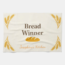 Paño De Cocina Personalized Bread Winner Trendy Elegant Tea Towel