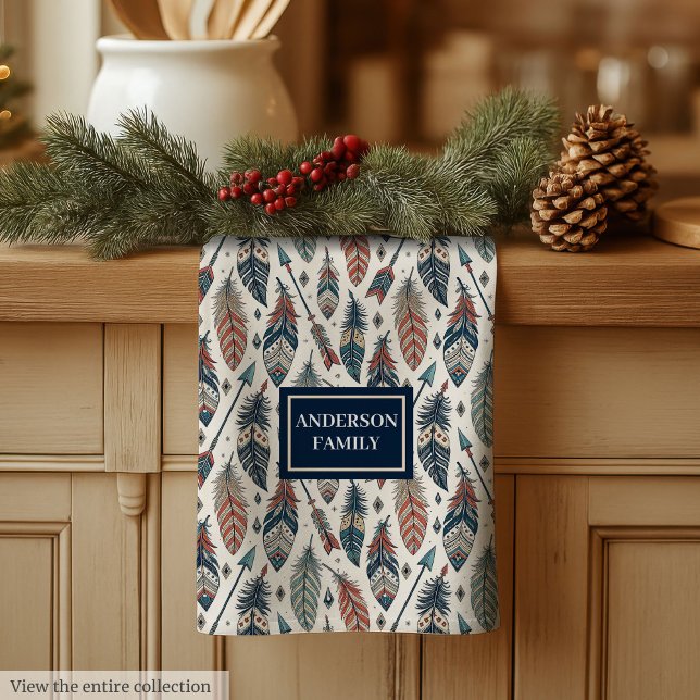 Paño De Cocina Personalized Ethnic Towel Chic Native Kitchen Art (Personalized Ethnic Towel Chic Native Kitchen Art)