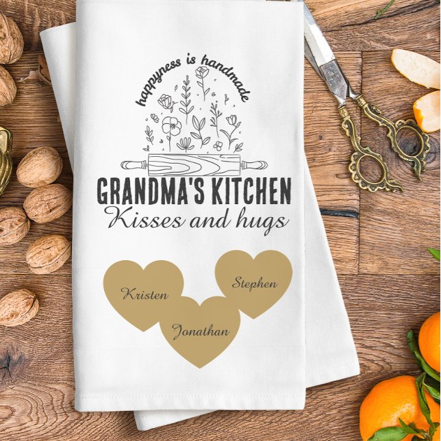 Paño De Cocina Personalized grandma's kitchen with kids name  (Subido por el creador)