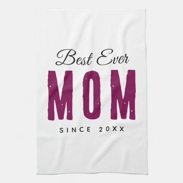 Paño De Cocina Personalized Massage Kitchen Towel – Best Mom Ever (Vertical)