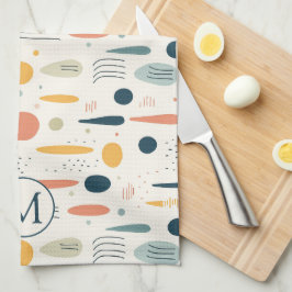 Paño De Cocina Personalized Minimal Abstract Boho Pastel Colors