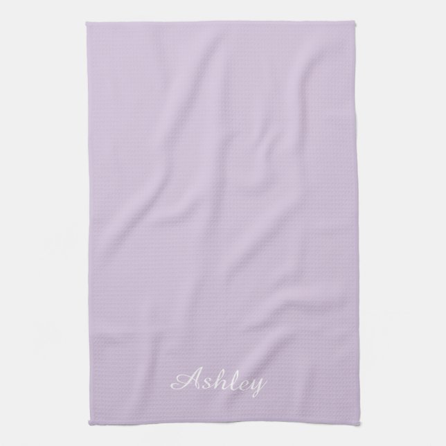 Paño De Cocina Personalized Name Stylish Modern Elegant lavender (Vertical)