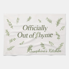 Paño De Cocina Personalized Officially Out of Thyme Funny Kitchen