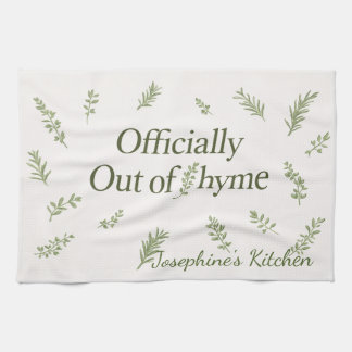 Paño De Cocina Personalized Officially Out of Thyme Funny Kitchen
