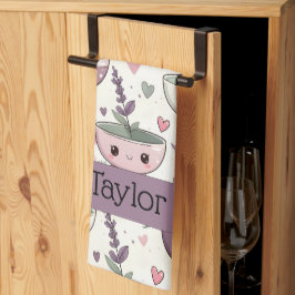 Paño De Cocina Personalized Smiling Floral Print