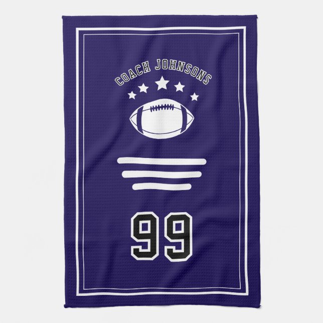 Paño De Cocina Personalized Sports Towel | Custom Football Player (Vertical)