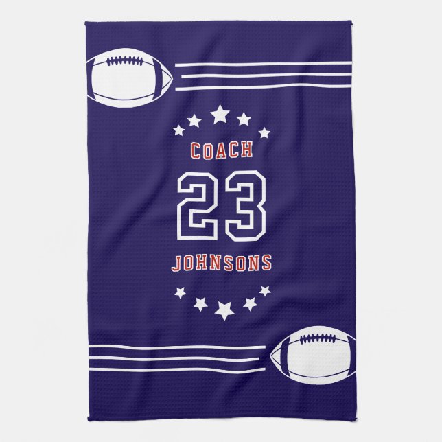 Paño De Cocina Personalized Sports Towel Players and Coach (Vertical)