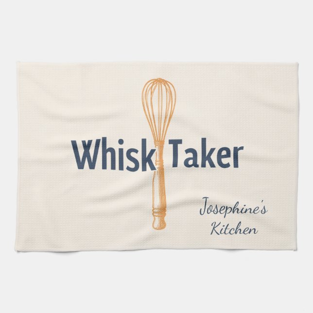 Paño De Cocina Personalized Whisk Taker Funny Baking Cute Elegant (Horizontal)