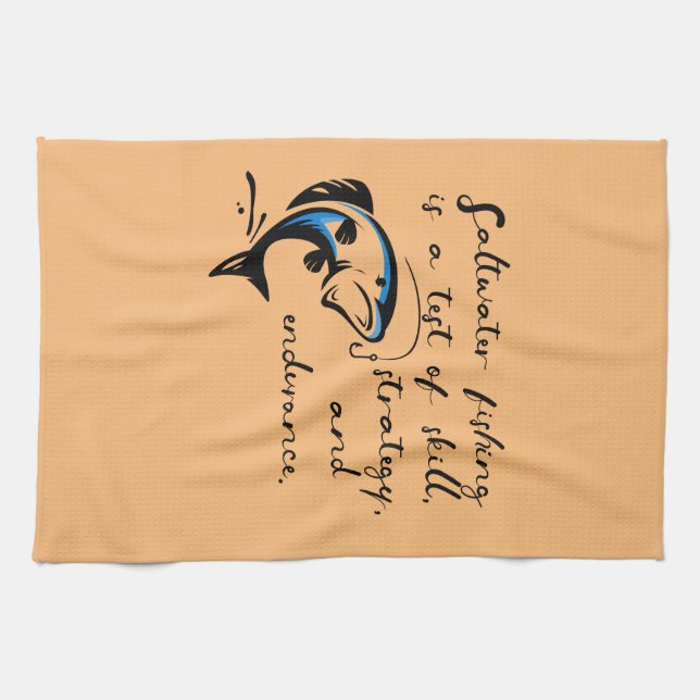 Paño De Cocina Pesca de agua salada. (Horizontal)