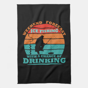 Paño De Cocina Pesca de hielo divertida