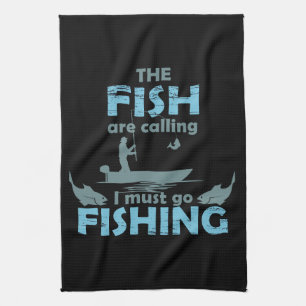 Paño De Cocina Pesca divertida diciendo