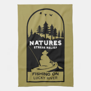 Paño De Cocina Pesca estadounidense de Kayak