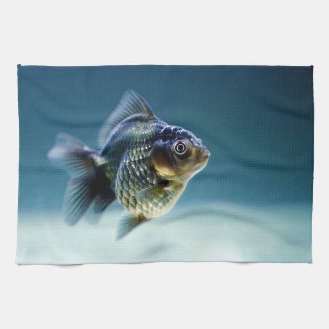 Paño De Cocina Pescado acuático Carassius (Horizontal)