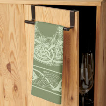 Pescado celta de Knotwork en verde