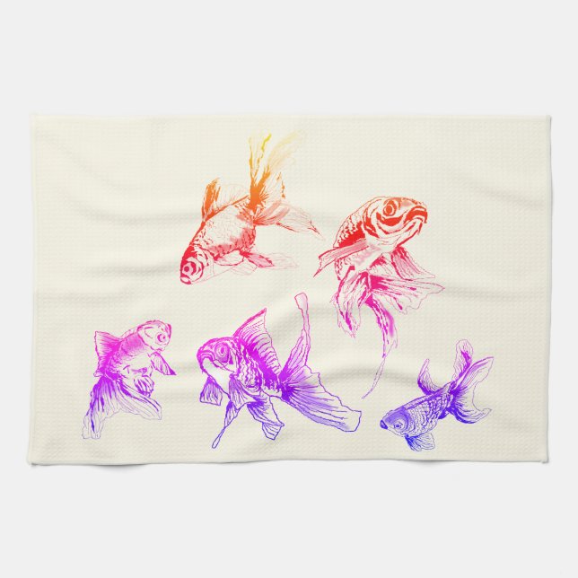 Paño De Cocina Pescado de oro - (Horizontal)