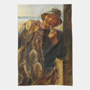 Paño De Cocina Pescador jovial (por Frederick Morgan)