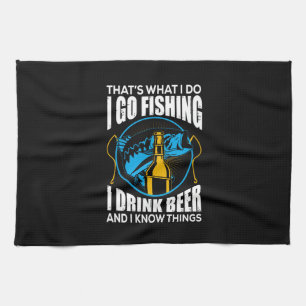Paño De Cocina Pescador voy a pescar y bebo cerveza