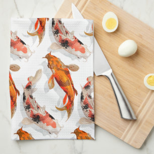 Paño De Cocina Pescados de la Toalla-KOI de la cocina