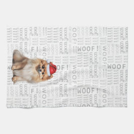 Paño De Cocina Pet Lover Holiday Pomeranian Dog Christmas