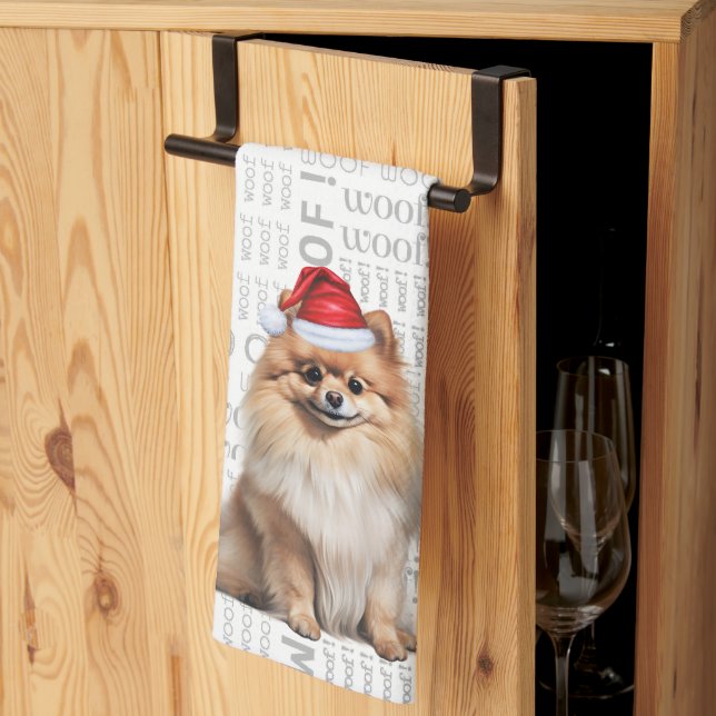Paño De Cocina Pet Lover Holiday Pomeranian Dog Christmas (Pliegue de tercios)