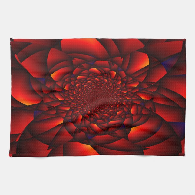 Paño De Cocina Petalo azul negro rojo (Horizontal)