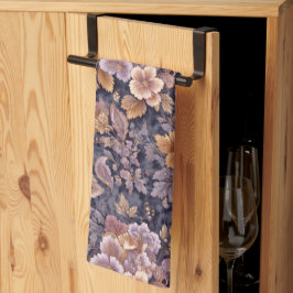 Paño De Cocina Pétalos de antigüedad florales púrpura