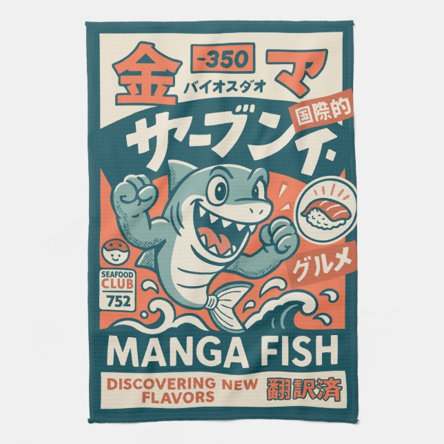 Paño De Cocina Pez Manga (Vertical)
