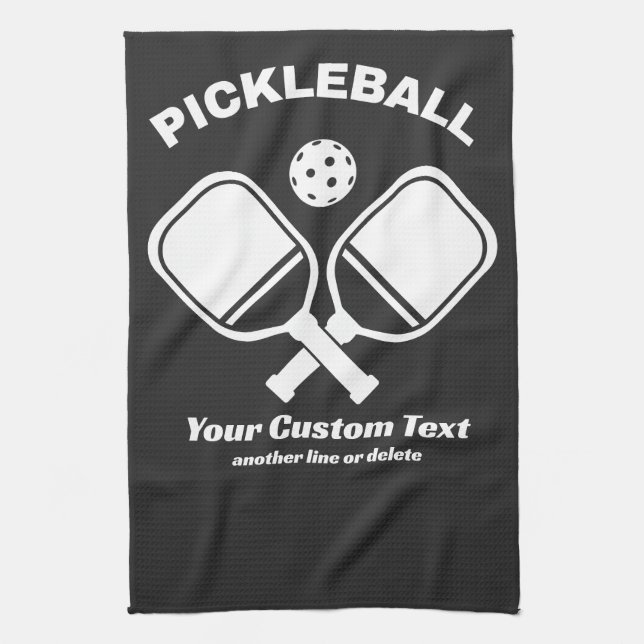 Paño De Cocina Pickleball Club Paddle & Ball Personalizado (Vertical)