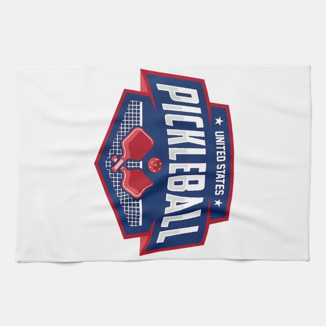 Paño De Cocina Pickleball Support Team Pickleball Player USA (Horizontal)