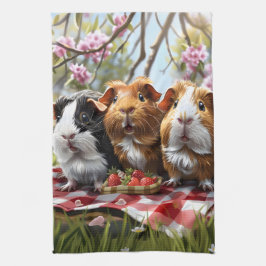 Paño De Cocina Picnic de cerdos de Guinea