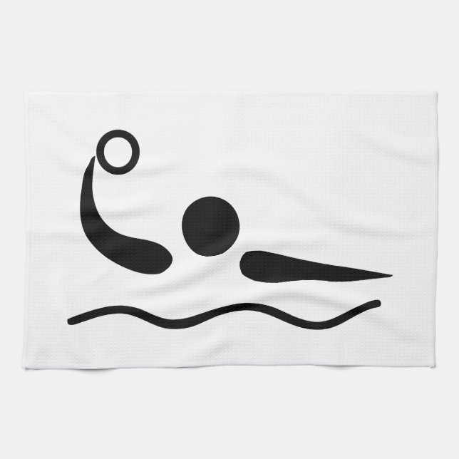 Paño De Cocina Pictograma de Waterpolo del water polo (Horizontal)
