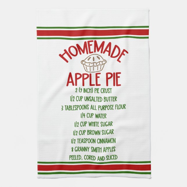 Paño De Cocina Pie de Apple casero (Vertical)