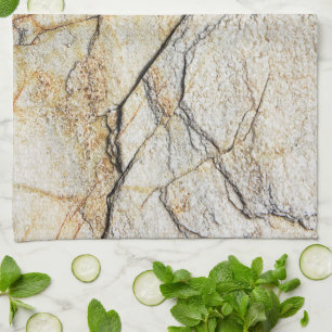 Paño De Cocina Piedra mable texturizada de color marrón y negro