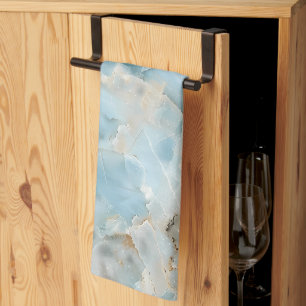 Paño De Cocina Piedra preciosa estética lujosa azul claro moderna