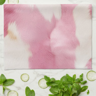 Paño De Cocina Piel de vaca blanco rosado Rubor