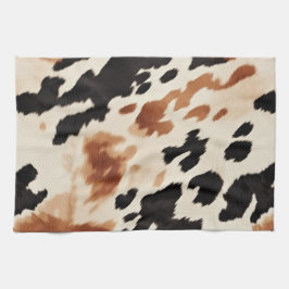 Paño De Cocina Piel de vaca de animales de crema marrón occidenta