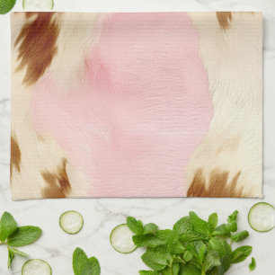 Paño De Cocina Piel de vaca Rubor de oro blanco crema rosa