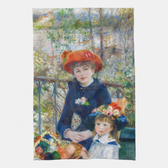 Paño De Cocina Pierre-Auguste Renoir - Dos hermanas en la terraza (Vertical)