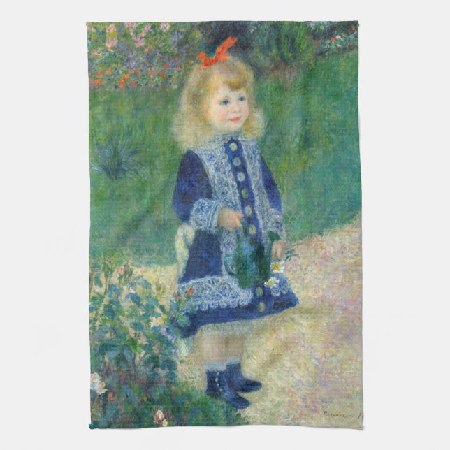 Paño De Cocina Pierre-Auguste Renoir - Un Chica con capacidad par (Vertical)